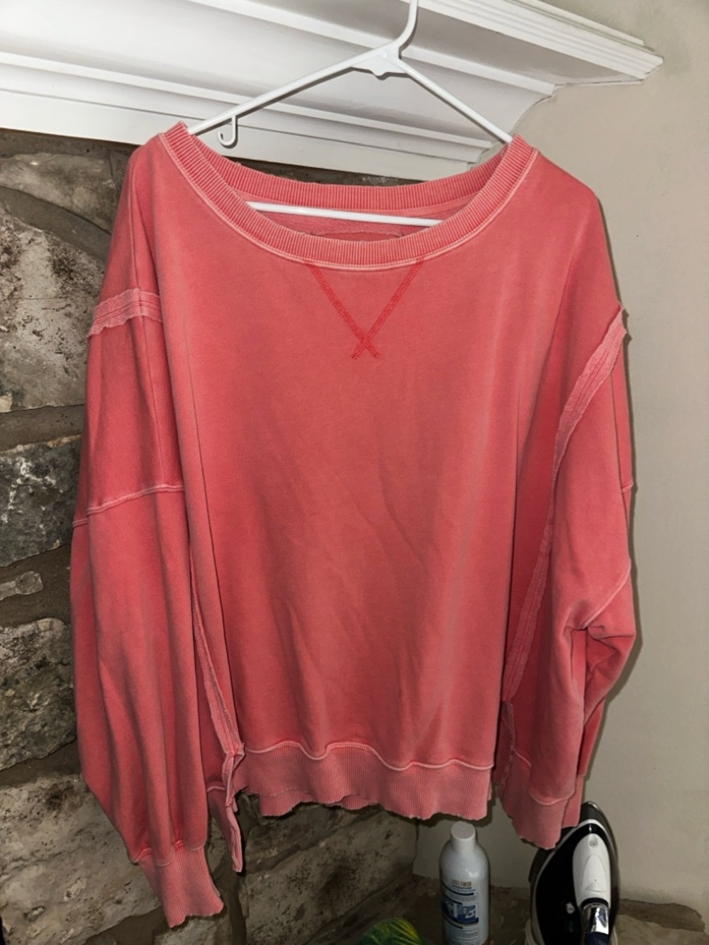 Coral Oversized Crewneck Sweatshirt